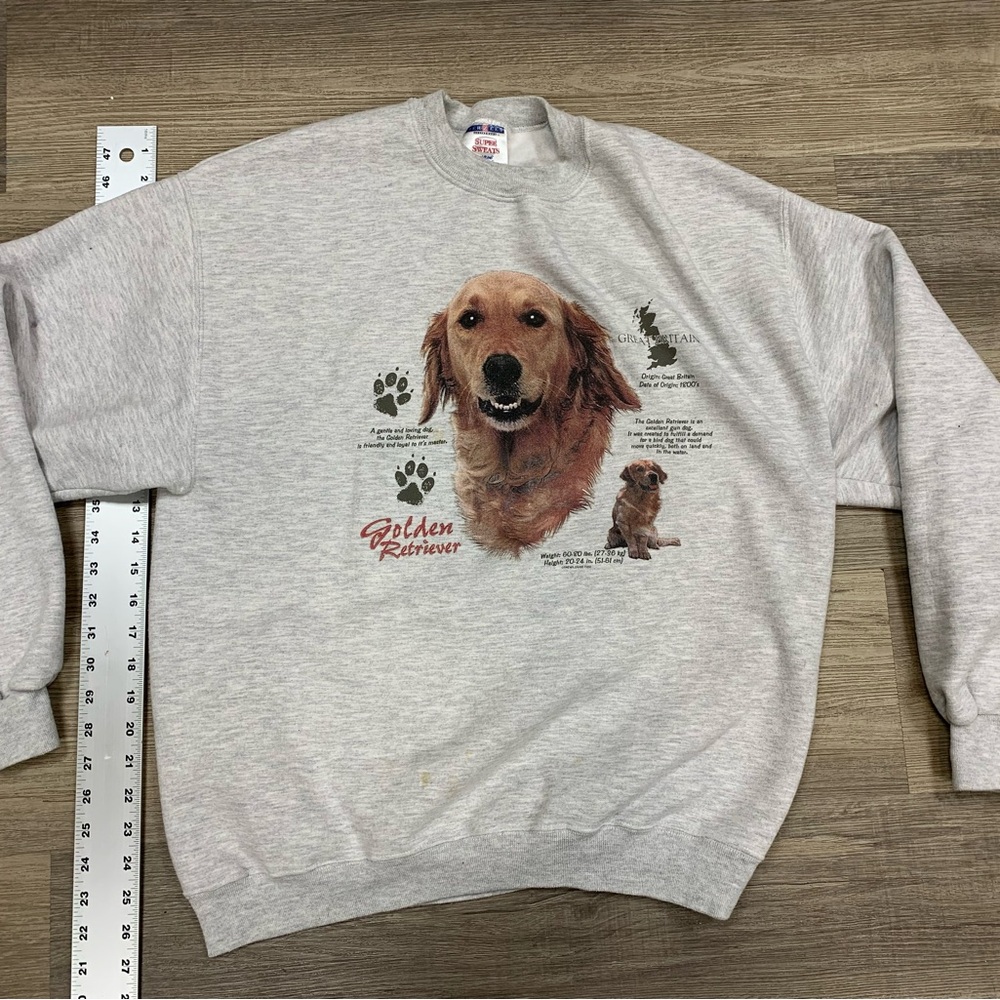 Golden Retriever Crewneck Sweatshirt - Gray -